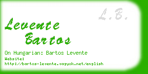 levente bartos business card